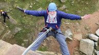 Pete abseiling