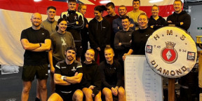 Navy navigator raises £4,600 for Combat Stress by completing circuits every hour for twenty fours on HMS Diamond